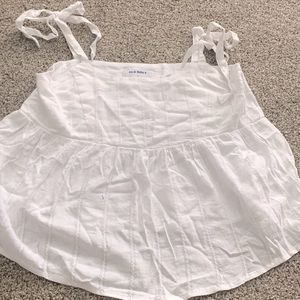 white babydoll style tanktop
